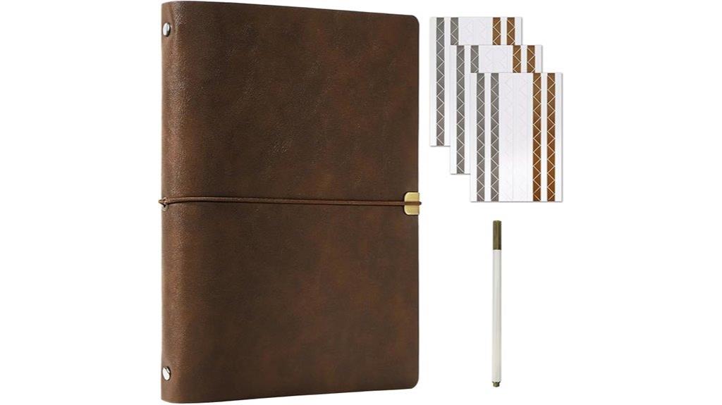leather scrapbook with 60 pages