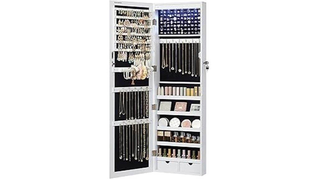led lit jewelry cabinet