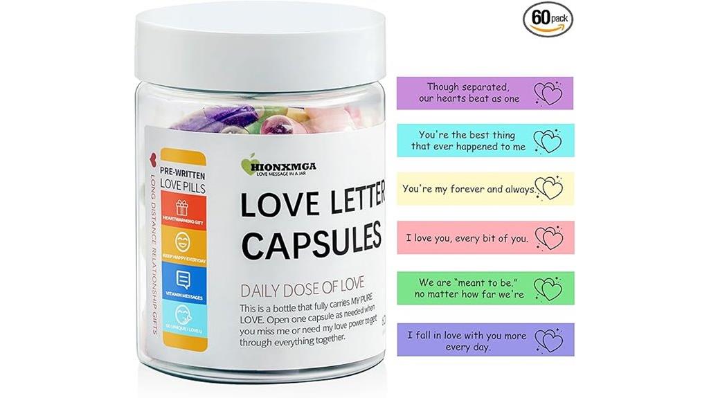 long distance love message capsules