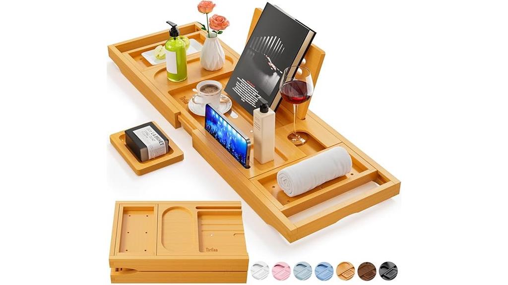 luxurious bath caddy tray