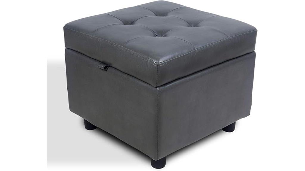luxury leather footstool