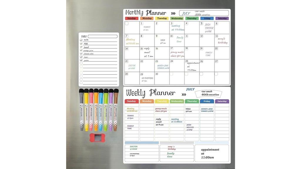 magnetic calendar set three