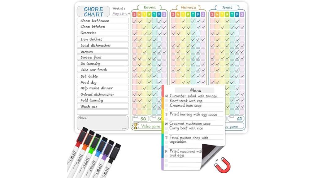 magnetic chore chart for kids