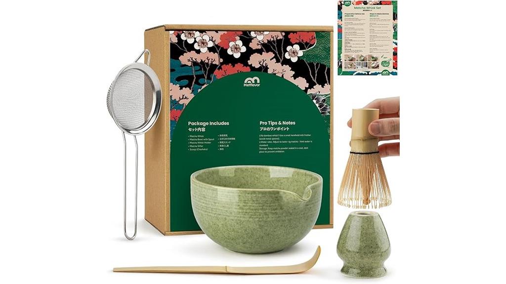 matcha whisk and bowl set