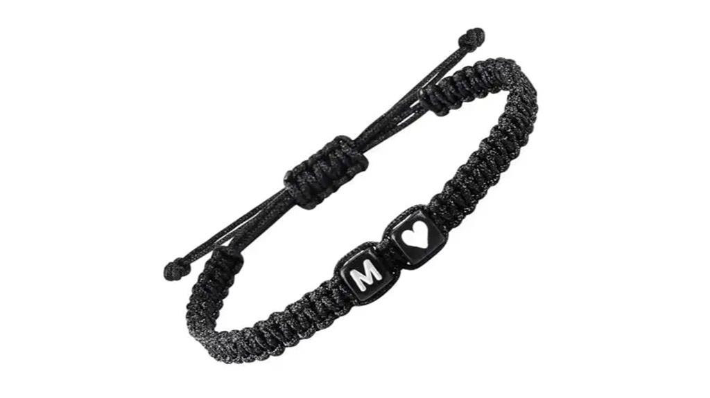 matching initial couple bracelets