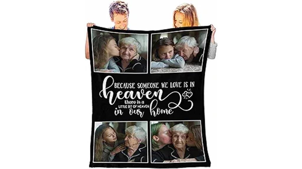 personalized photo memorial blanket