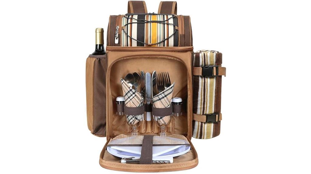 picnic basket backpack for two