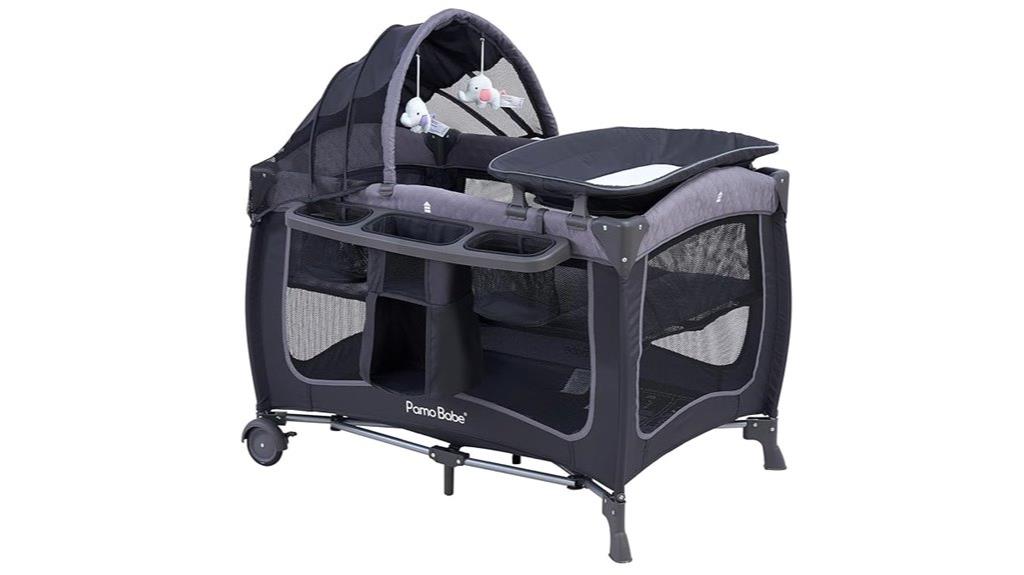 portable baby playard with canopy
