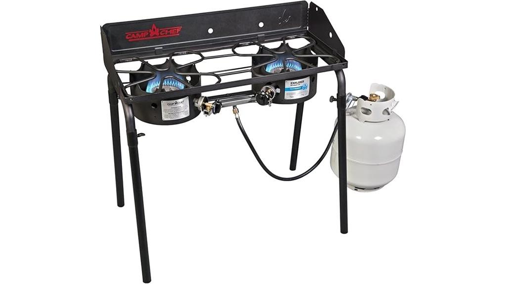 portable dual burner camping stove