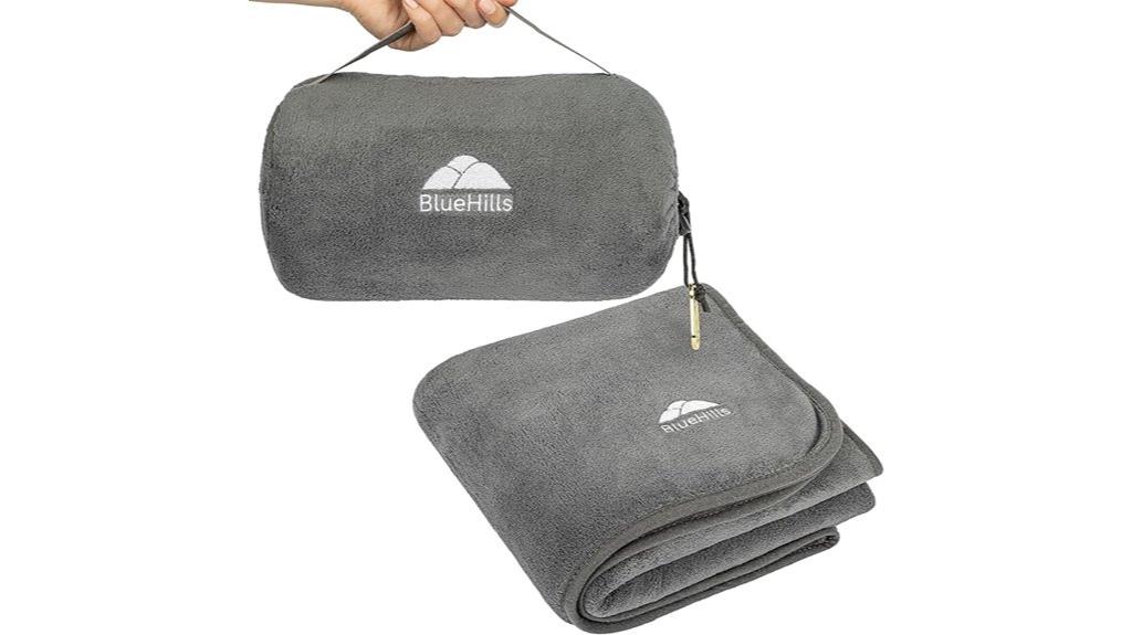 portable travel blanket pillow