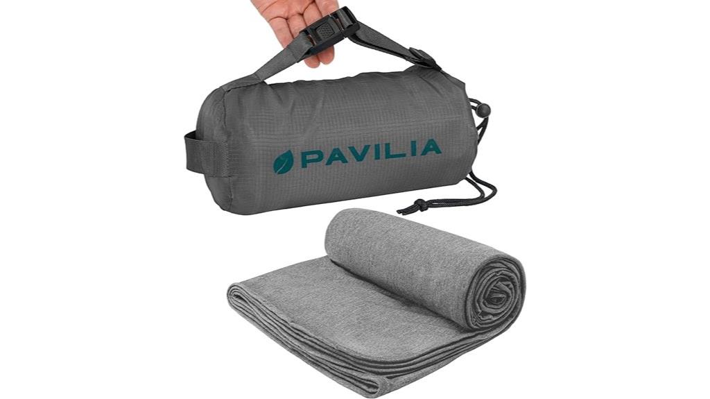 portable travel blanket with bag