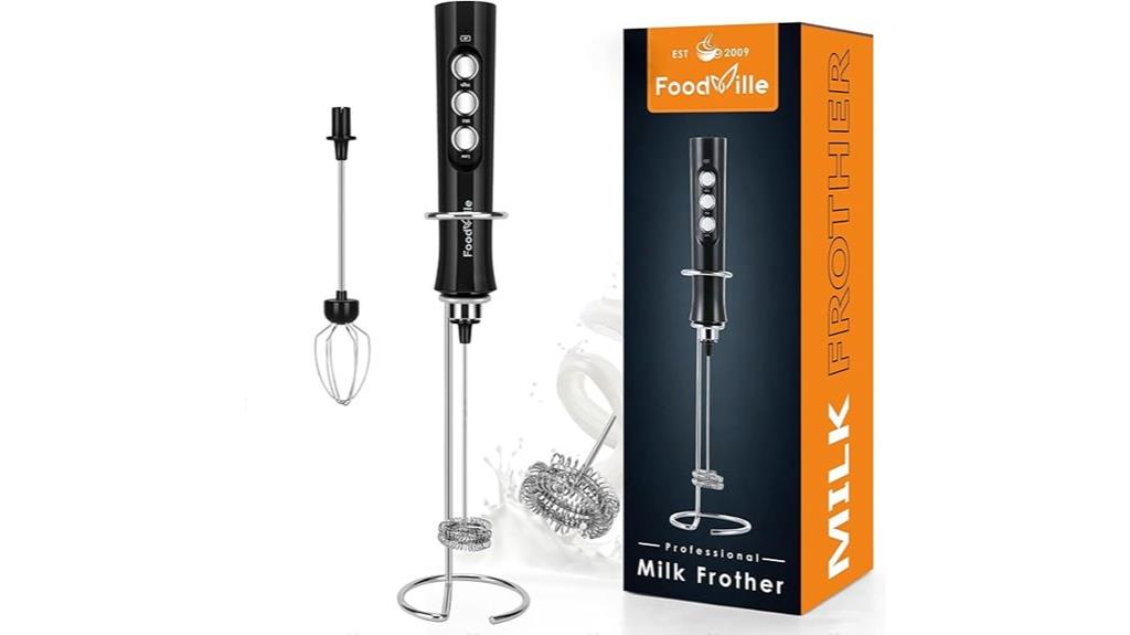 rechargeable stainless steel frother