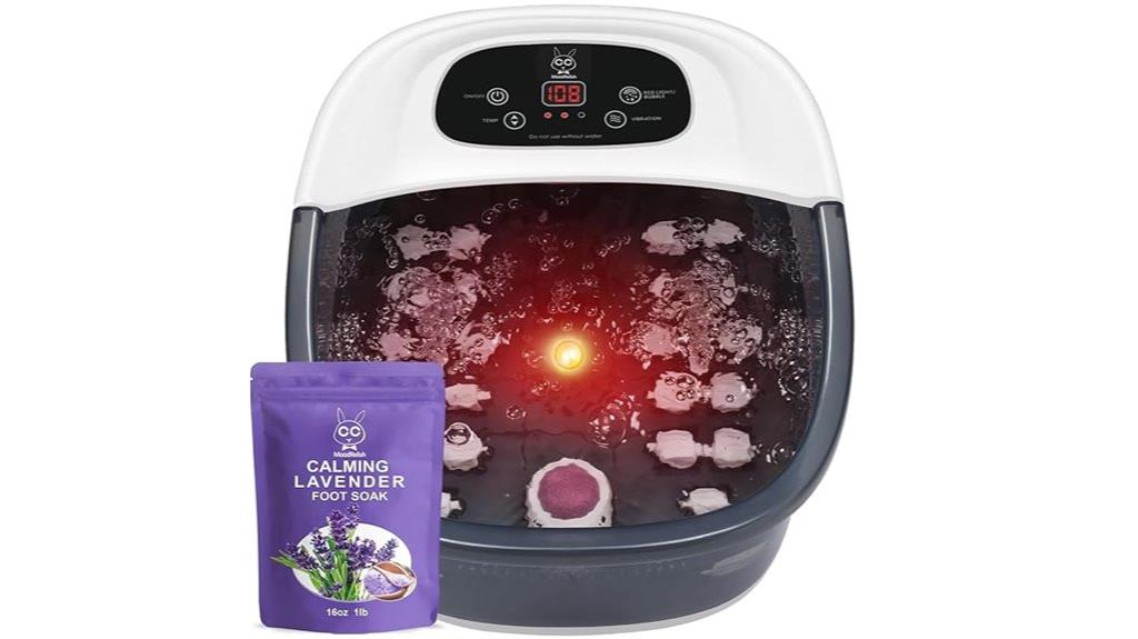 relaxing foot spa features