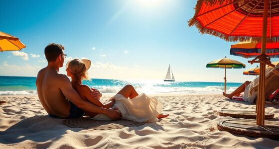 romantic beach day moments