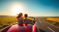 romantic road trip moments