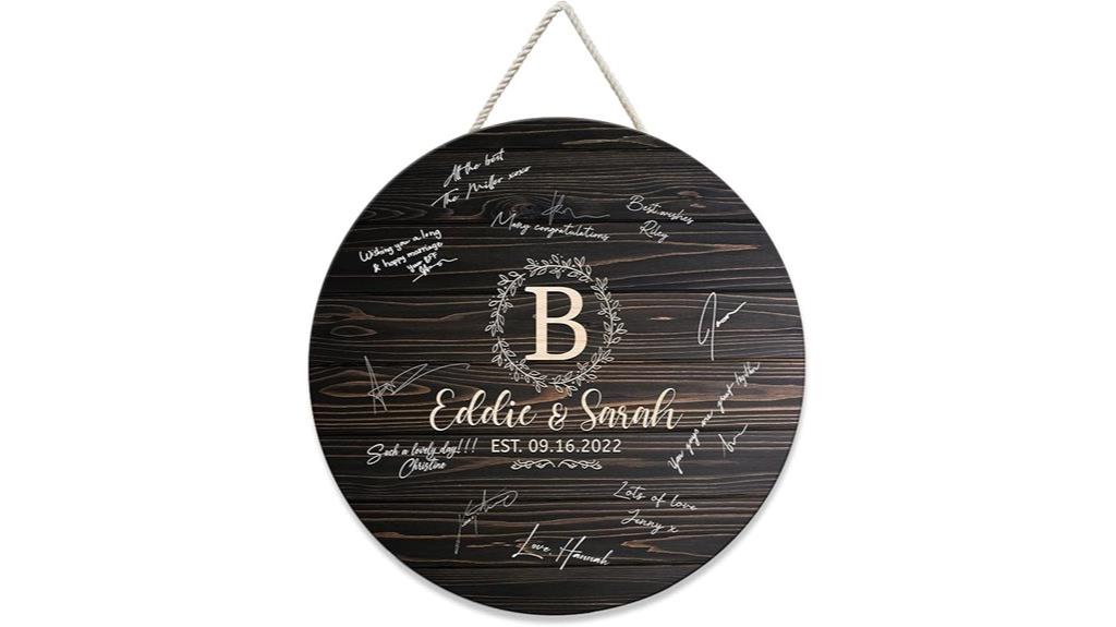 rustic wooden wedding sign