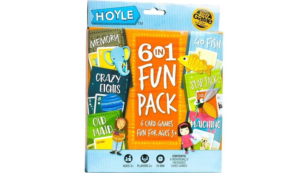 six in one kids card set