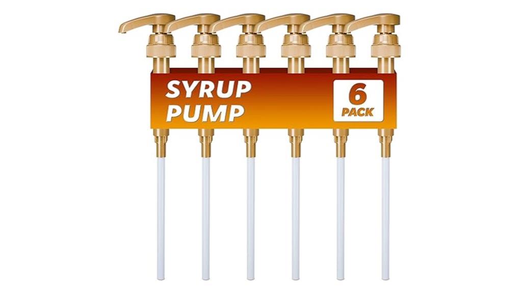 six pack syrup pump dispenser