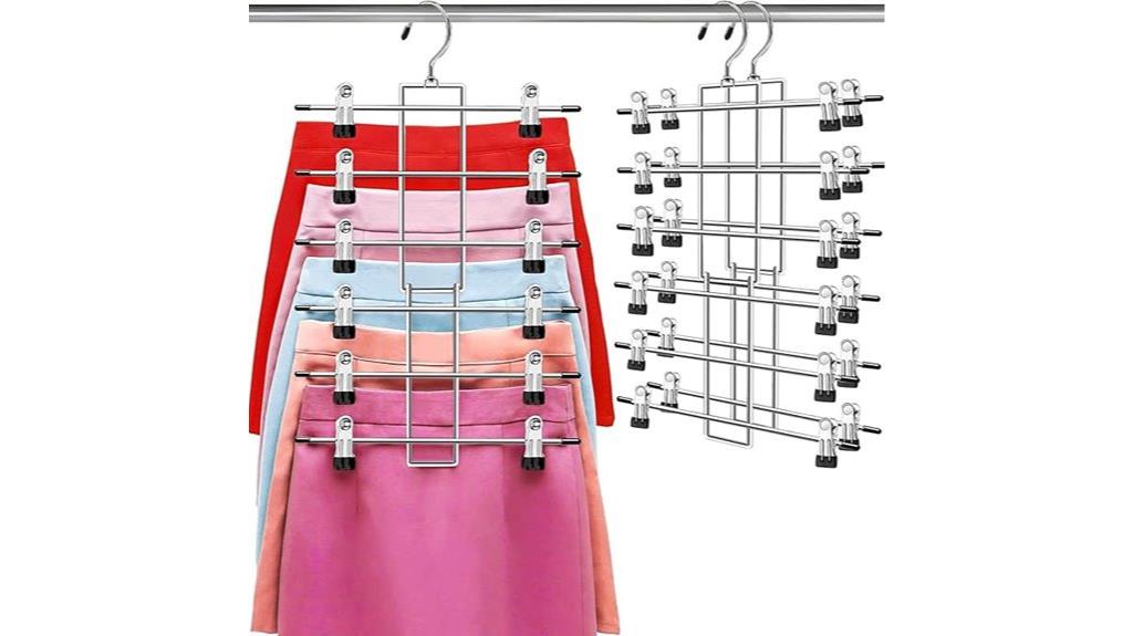 six tier clip pant hangers