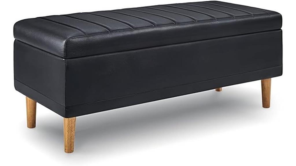 soft pu leather bench