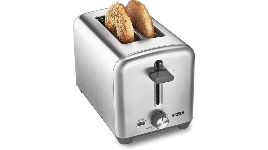 stainless steel 2 slice toaster