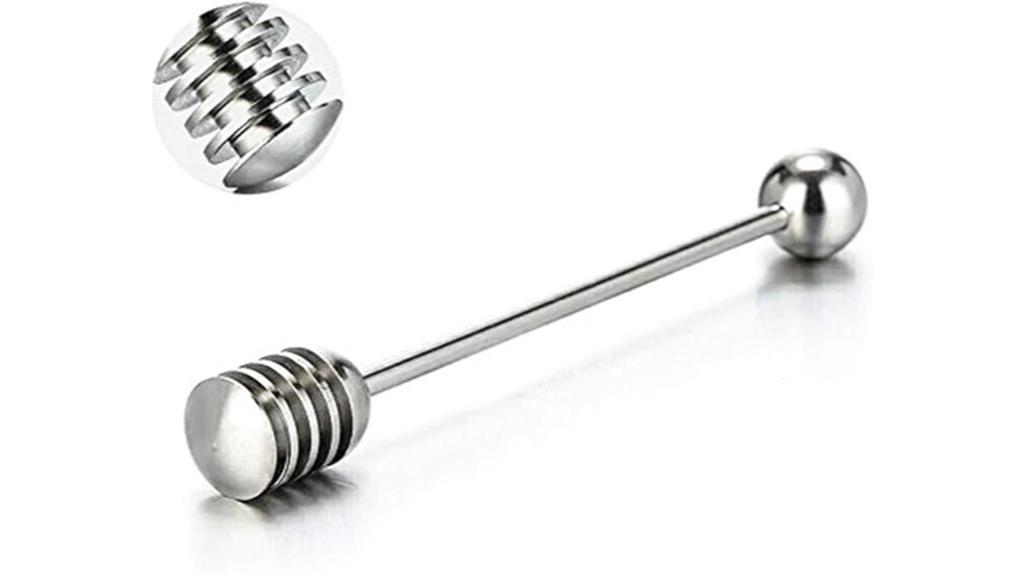 stainless steel honey dipper