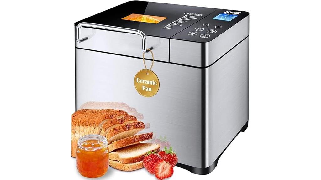 stainless steel programmable bread maker