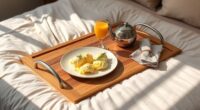 stylish bedside breakfast trays