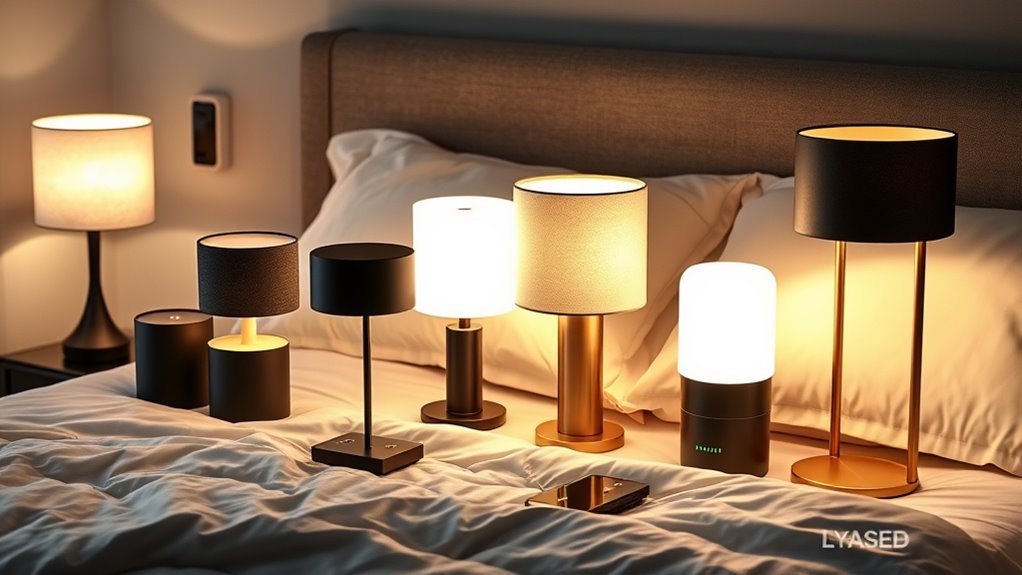 stylish bedside lamps with usb
