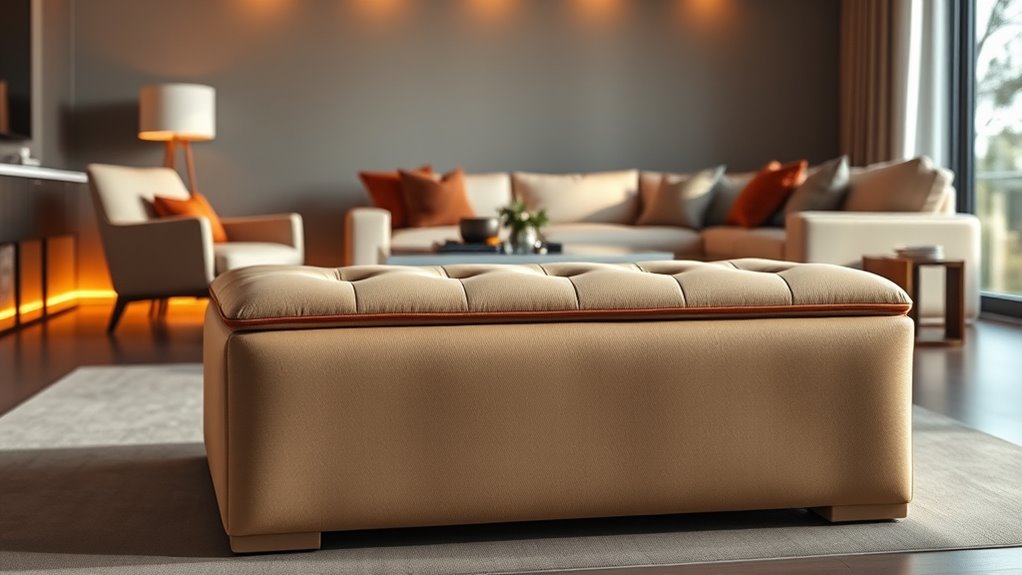 stylish functional storage ottomans