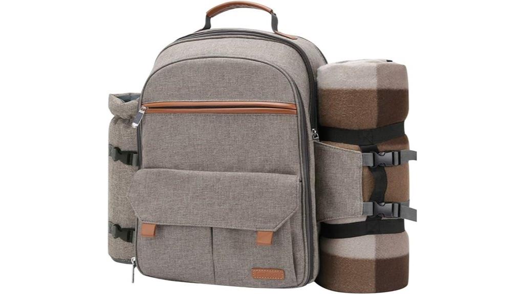 sunflower themed picnic backpack