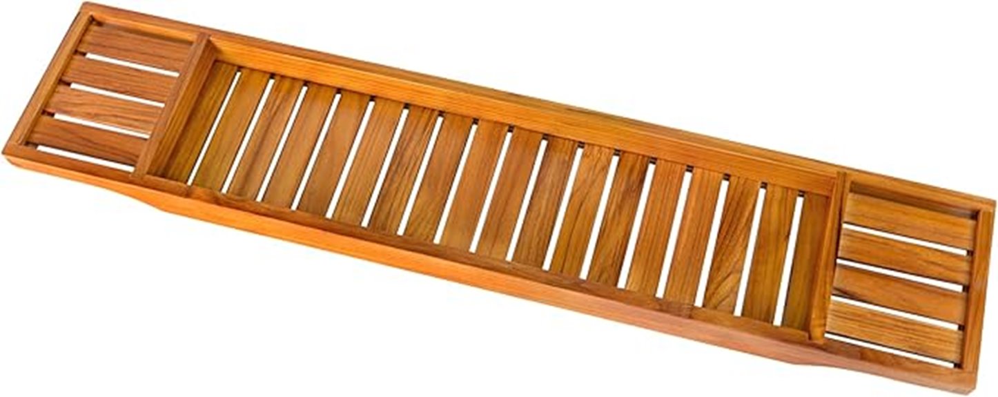 teak bathtub tray accessory
