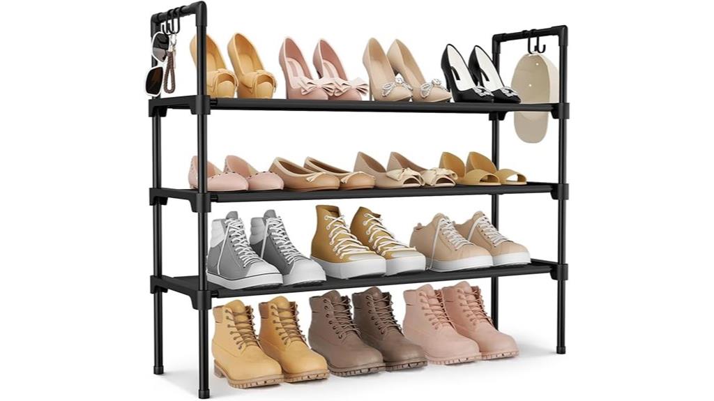 three level shoe organizer