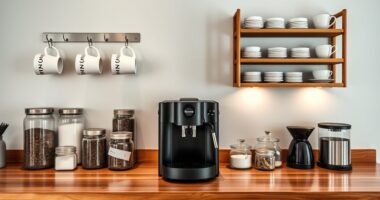 top coffee bar storage