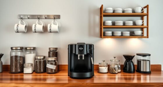 top coffee bar storage