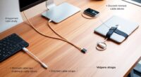 top desk cable organization