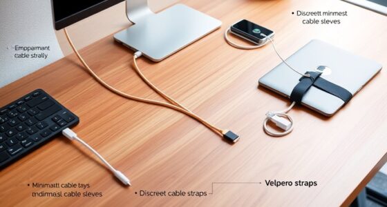top desk cable organization