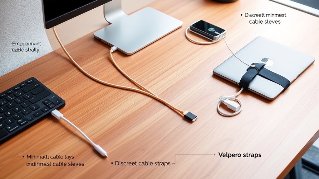 top desk cable organization