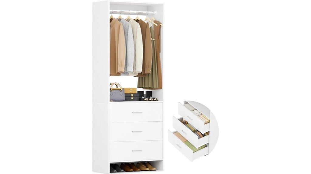 two foot closet drawer system