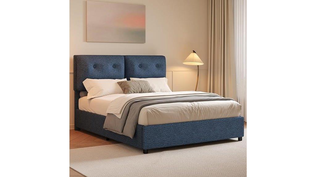 upholstered full bed frame
