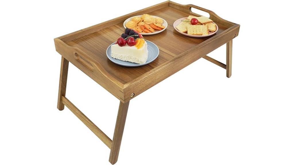 utoplike acacia bed tray