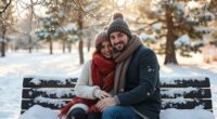 winter couple cozy moments