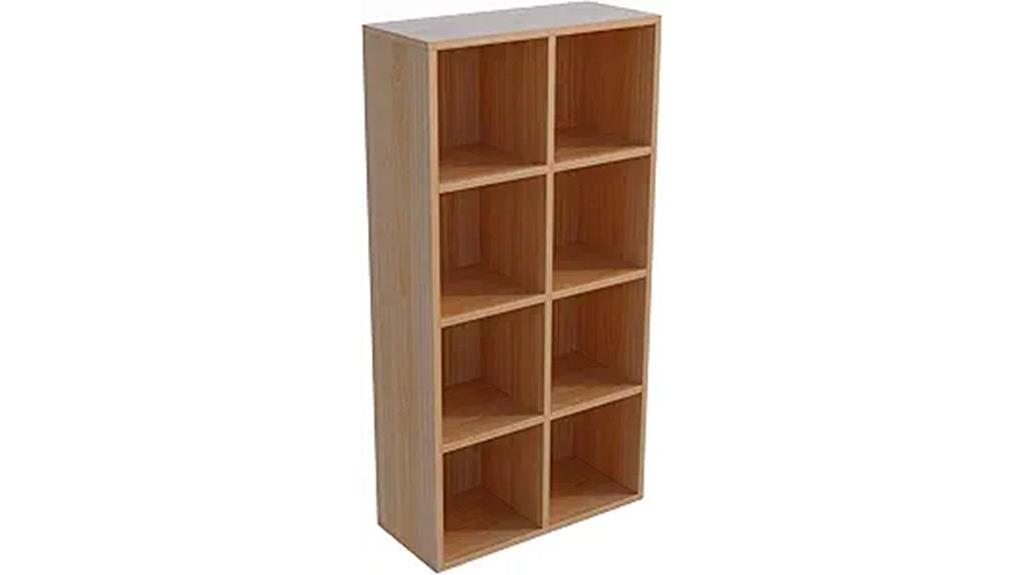 wooden cube bookcase