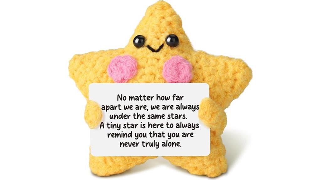 yellow crochet star gift