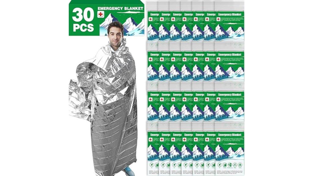 30 pack emergency blankets
