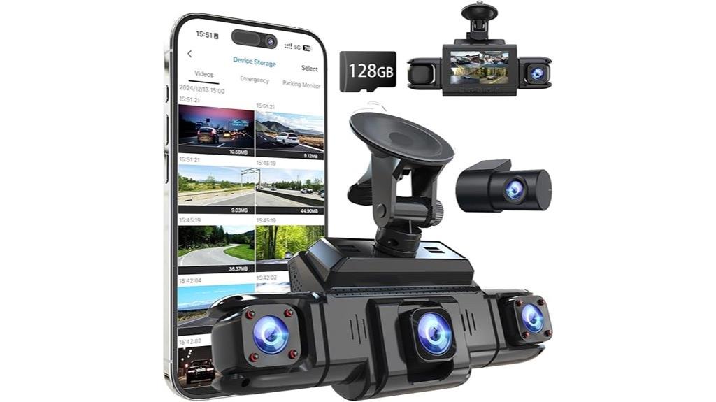 360 degree four channel dash cam
