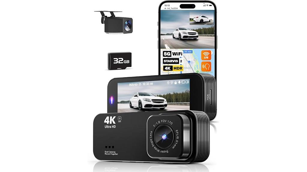 4k dual dash cam