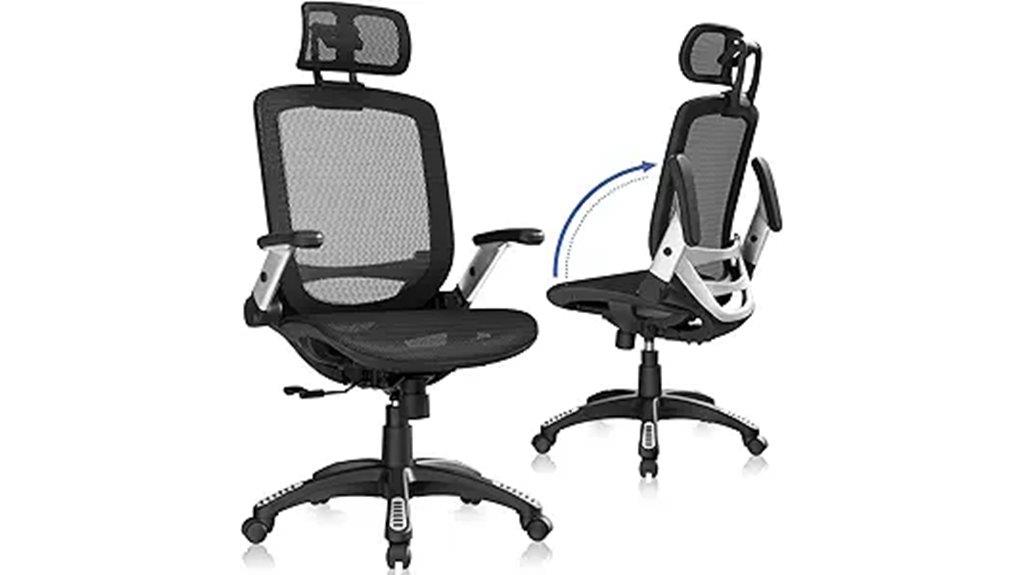 adjustable headrest office chair