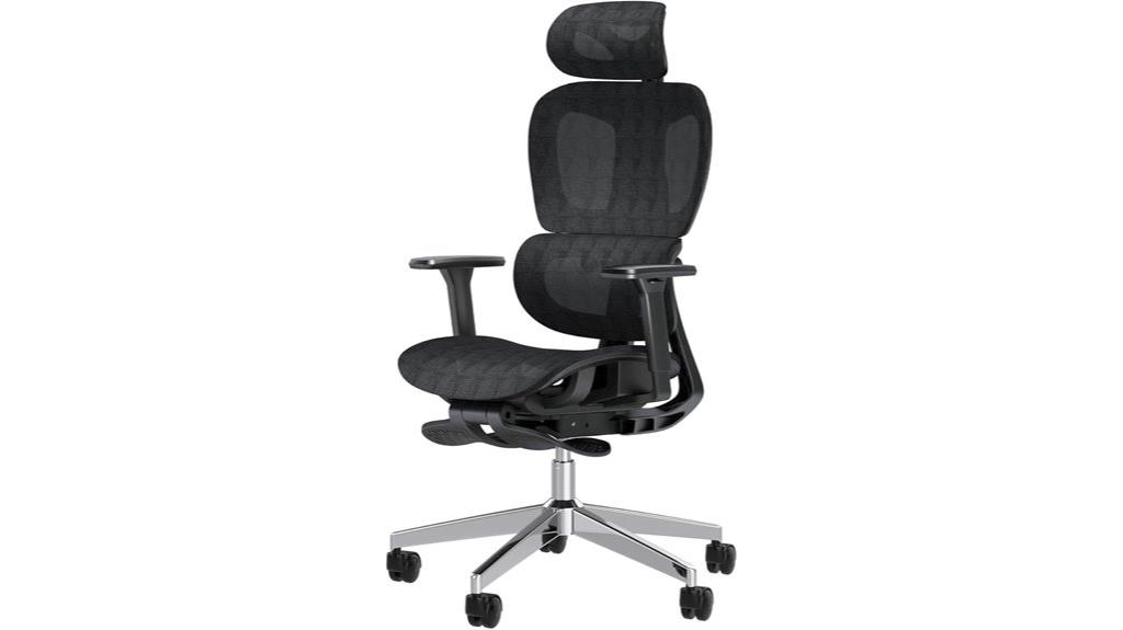 adjustable lumbar office chair