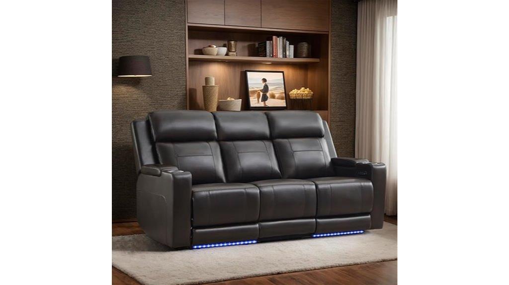 adjustable power reclining sofa